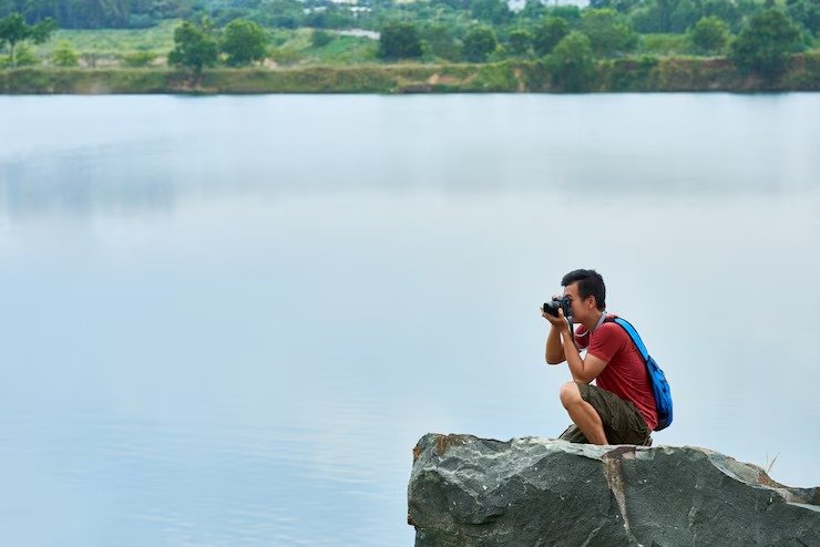 Photographer taking shots